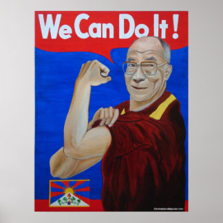 Wir können es tun! Dalai Lama Poster