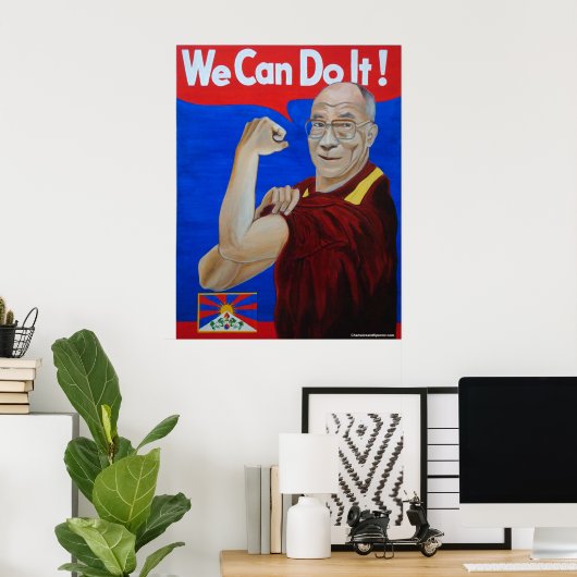 Wir können es tun! Dalai Lama Poster (Heimbüro)