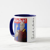 Wir können es tun - Dalai- Lama und Aung- San Suu Tasse (Vorderseite Links)