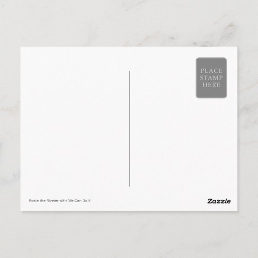 Wir können es tun | Der berühmte Feminismus Postkarte (Rückseite)