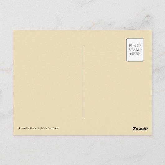 Wir können es tun | Der berühmte Feminismus Postkarte (Rückseite)