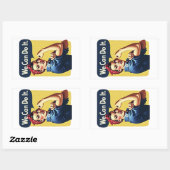 Wir können es tun | Der berühmte Feminismus Rechteckiger Aufkleber (Blatt)