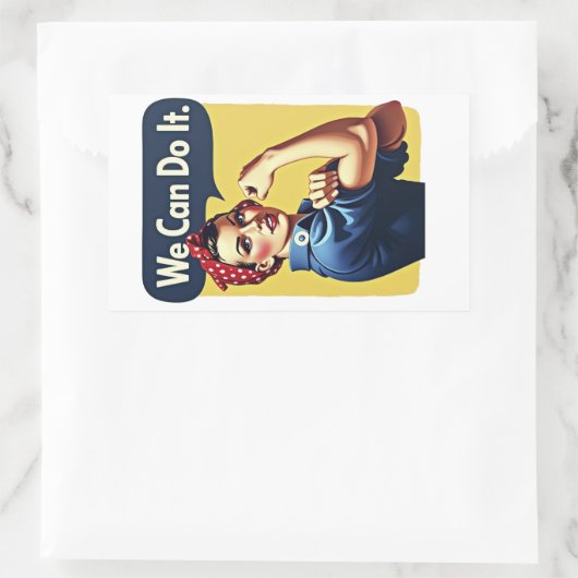 Wir können es tun | Der berühmte Feminismus Rechteckiger Aufkleber (Tasche)