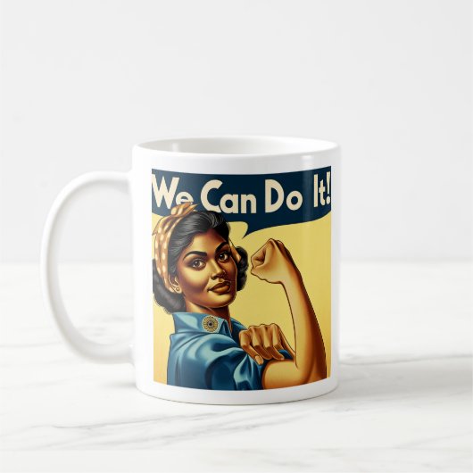 Wir können es tun - Indianerrosie, das Riveter Kaffeetasse (Links)