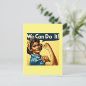 Wir können es tun - Indianerrosie, das Riveter Postkarte (Stehend Vorderseite)