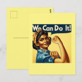 Wir können es tun - Indianerrosie, das Riveter Postkarte (Vorne/Hinten)