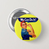 Wir können es tun - Motivierend Kunst des Pops Button (Vorne & Hinten)