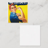 Wir können es tun quadratische visitenkarte (Vorne/Hinten)