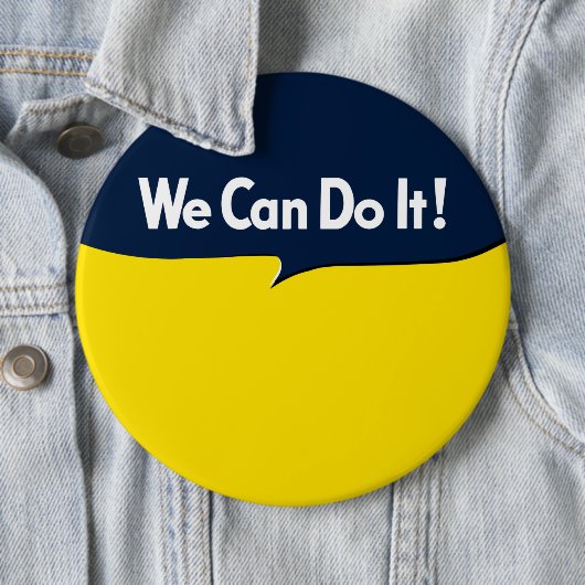 Wir können es tun Rosie Grafik-Blase Button (Beispiel)