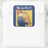 Wir können es tun! Rosie the Riveter 2020 Quadratischer Aufkleber (Tasche)