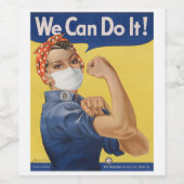 Wir können es tun! Rosie the Riveter 2020 Reboot Weinetikett (Einzelnes Label)