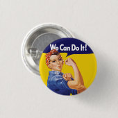 Wir können es tun! Rosie the Riveter Button (Vorne & Hinten)