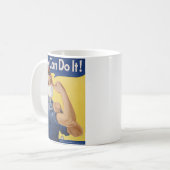 Wir können es tun! Rosie the Riveter Pandemic Edi Kaffeetasse (Vorderseite Links)