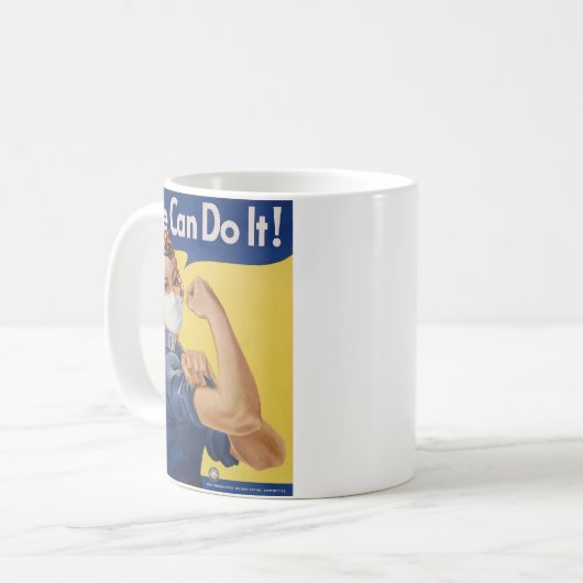 Wir können es tun! Rosie the Riveter Pandemic Edi Kaffeetasse (Vorderseite Links)