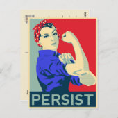 Wir können es tun: Rosie the Riveter Persistes Postkarte (Vorne/Hinten)