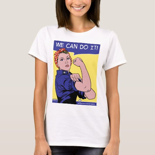 Wir können es tun!  Rosie the Riveter Pop Art Vers T-Shirt (Vorderseite)