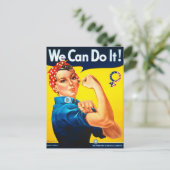 Wir können es tun! Rosie the Riveter Postcard Postkarte (Stehend Vorderseite)