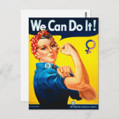 Wir können es tun! Rosie the Riveter Postcard Postkarte (Vorne/Hinten)