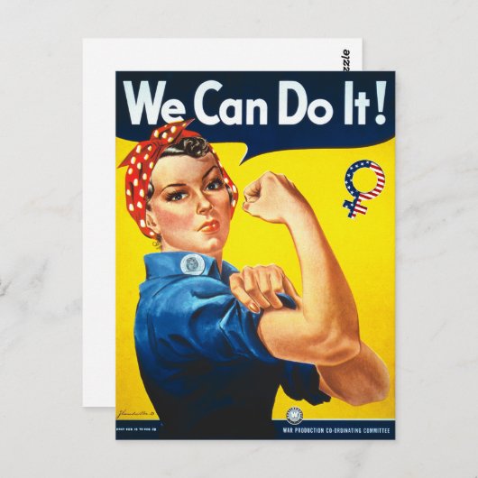 Wir können es tun! Rosie the Riveter Postcard Postkarte (Vorne/Hinten)