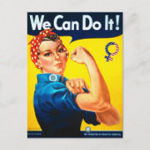Wir können es tun! Rosie the Riveter Postcard Postkarte (Vorderseite)