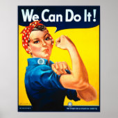 Wir können es tun! Rosie the Riveter Poster Print (Vorne)