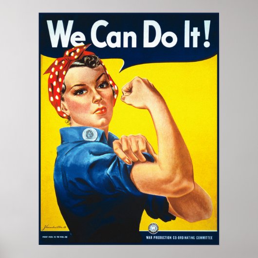 Wir können es tun! Rosie the Riveter Poster Print (Vorne)