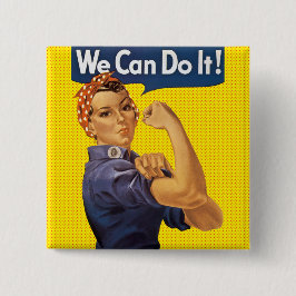 Wir können es tun! Rosie the Riveter Red Polka Dot Button