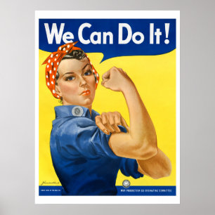 Wir können es tun! Rosie the Riveter Vintag WPA Poster