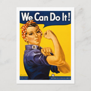 Wir können es tun! Rosie the Riveter Vintag WW2 Postkarte