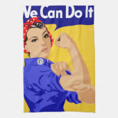 Wir können es tun! Rosie The Riveter WWII Poster Küchentuch (Vertikal)