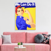 Wir können es tun! Rosie The Riveter WWII Poster Leinwanddruck (Insitu (Wohnzimmer))