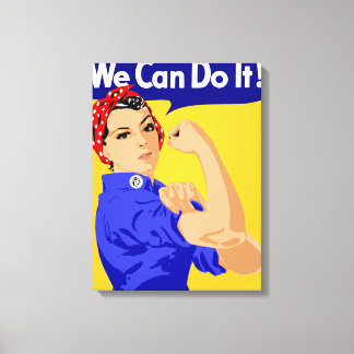 Wir können es tun! Rosie The Riveter WWII Poster Leinwanddruck