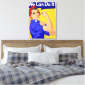 Wir können es tun! Rosie The Riveter WWII Poster Leinwanddruck (Insitu (Schlafzimmer))