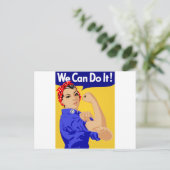 Wir können es tun! Rosie The Riveter WWII Poster Postkarte (Stehend Vorderseite)