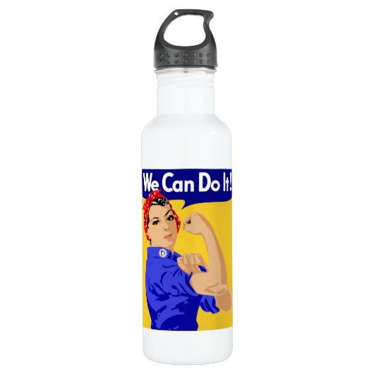Wir können es tun! Rosie The Riveter WWII Poster Trinkflasche (Vorderseite)