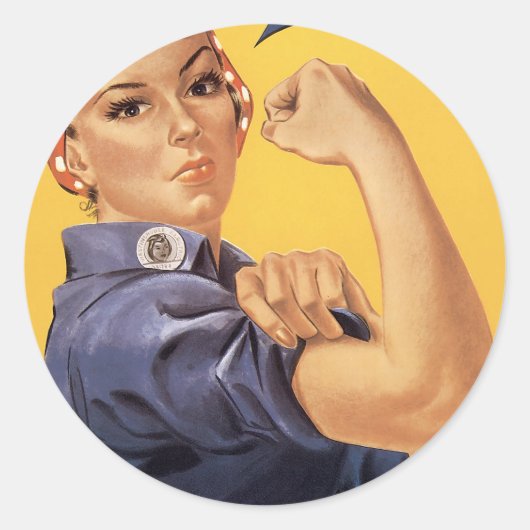 Wir können es tun! runder aufkleber (Vorderseite)