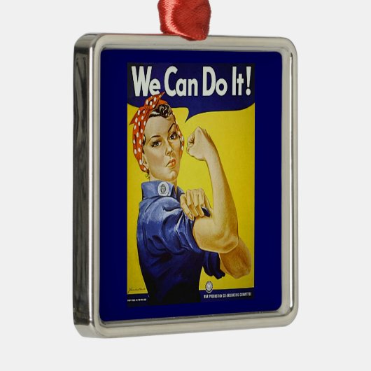 Wir können es tun! silbernes ornament (Rechts)
