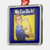 Wir können es tun! silbernes ornament (Links)