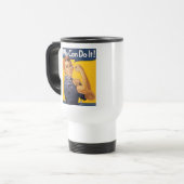 Wir können es tun! - Weiße Auto-Tasse Reisebecher (Vorderseite Links)