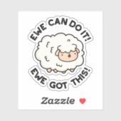 Wir können es tun, wenn wir diesen lustigen Schafs Aufkleber (Blatt)