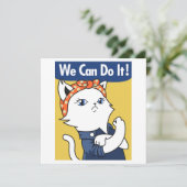 Wir können es tun! White Cat Rosie The Riveter (Stehend Vorderseite)