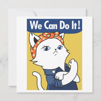 Wir können es tun! White Cat Rosie The Riveter