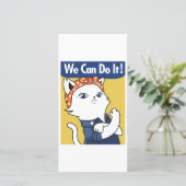 Wir können es tun! White Cat Rosie The Riveter (Stehend Vorderseite)