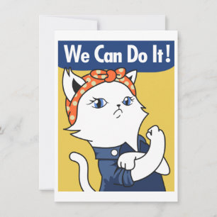 Wir können es tun! White Cat Rosie The Riveter
