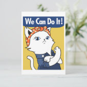 Wir können es tun! White Cat Rosie The Riveter (Stehend Vorderseite)
