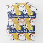 Wir können es tun! White Cat Rosie The Riveter Geschenkpapier Set (Beispiel)