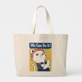 Wir können es tun! White Cat Rosie The Riveter Jumbo Stoffbeutel (Rückseite)