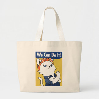 Wir können es tun! White Cat Rosie The Riveter Jumbo Stoffbeutel