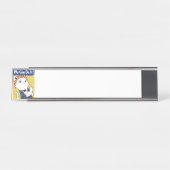 Wir können es tun! White Cat Rosie The Riveter Schreibtischnamensplakette (Vorderseite )