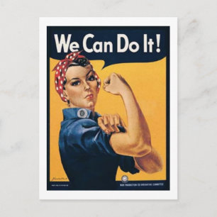 Wir können es Vintage Ad machen Postkarte
